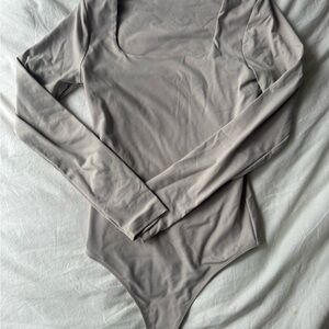 Abercrombie Soft A&F Collection Bodysuit- Taupe